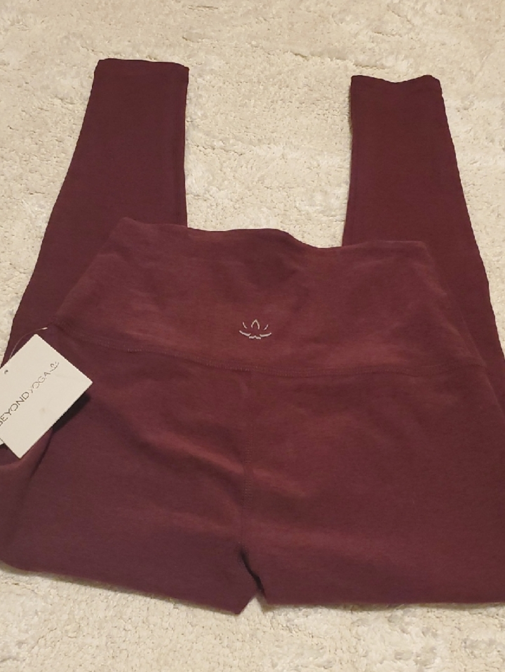 Burgundy High-Waist Leggings
